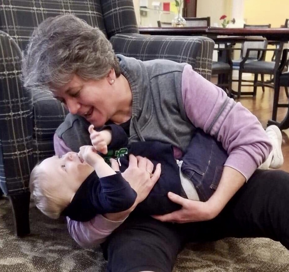 Me with my grandson, Christian.