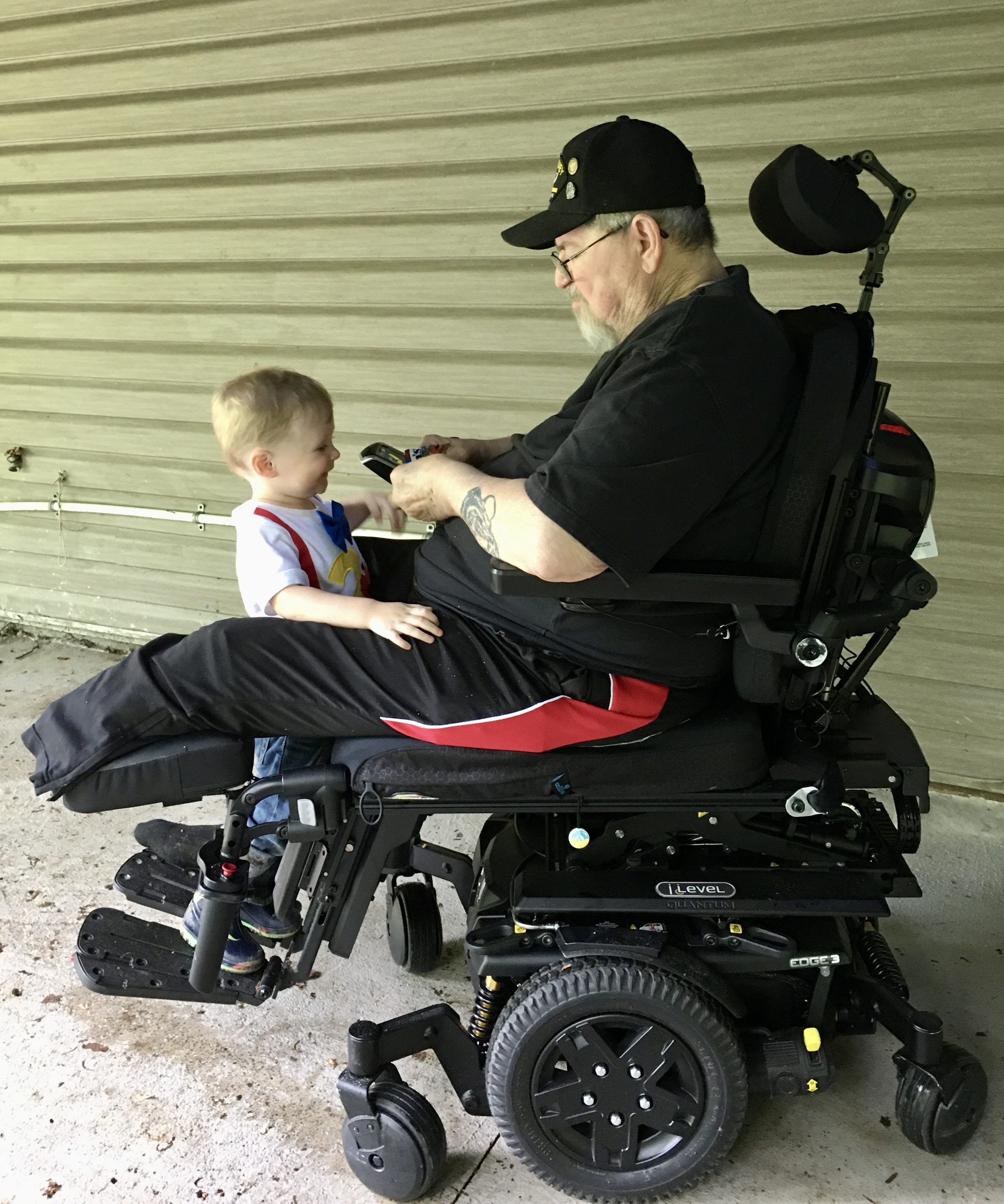 Mel with our grandson, Christian